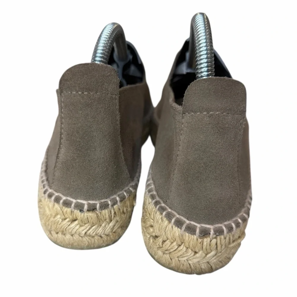 Manebí Suede Slip-On Espadrilles Taupe EU 41 US 11 Made in Spain Neutral